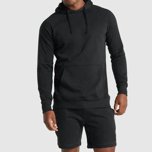 Custom <b>Men's</b> Hoodie and Shorts Set Casual Sports Tracksuit <b>Pullover</b> Hooded Sweatshirt Training Short Set - Product Image 2