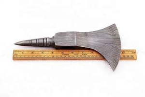 High Quality Industrial Stainless Steel Damascus Flat Backed Handmade Pizza Cutter <b>Axe</b> Head 20-Inch Rose <b>Wood</b> Handle - Product Image 2
