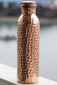 Bouteille de sport haut de gamme en cuivre électroplaqué, finition martelée, pour clients exigeants, bouteilles métalliques - Product Image 4
