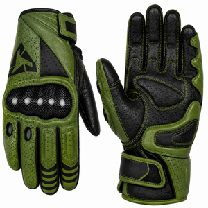 Gants de moto en cuir personnalisés, très demandés, pour la course, le motocross, la conduite, imperméables, compatibles écran tactile, avec poignées intégrées. - Product Image 3