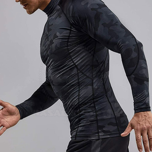 Wholesale Manufacturer Sportswear Men's Breathable Rash Guard Swimming Top Sublimated Long Sleeve <b>Compression</b> High Quality - Product Image 3