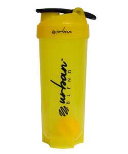 Urban Blend Yellow Plastic Reusable Washable <b>Shaker</b> <b>Bottle</b> 700ml Modern Design for Travel Gym & Camping - Product Image 1
