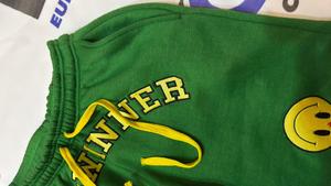 กางเกงขาสั้นเอวกลางของผู้ชายกางเกงขาสั้นผ้าฝ้ายทรงหลวมเข้ารูปงานปักตามสั่งสไตล์สตรีท - Product Image 2