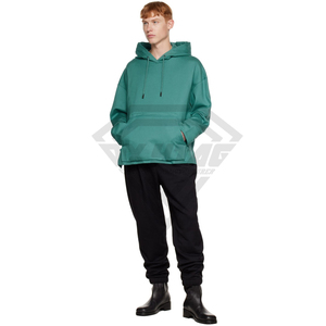 Sudadera con Capucha Extra Grande Personalizada Premium para Hombre, de Algodón Grueso, Hombros Caídos, Estilo Urbano, Color Verde Unison, Venta al Por Mayor - Product Image 6