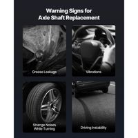 Paire d'arbres de transmission (2 pièces) avant gauche et droit (côté conducteur et passager) pour remplacement automobile