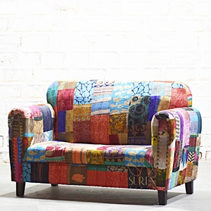 Sofá Individual de Tela con Bloques de Color para Hotel, Sillón Decorativo para Sala de Estar - Product Image 1