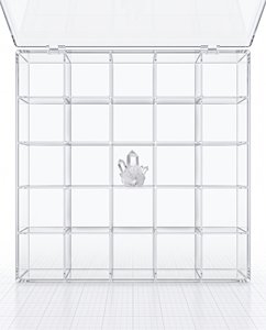 Caja de Almacenamiento de Minerales Acrílica Transparente Ecológica Premium de 5x5x3cm, Preensamblada, Pulida, Elegante y Moderna, Organizador para Exhibición de Cristales - Product Image 6