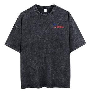 เสื้อยืดลายฟอกสีดีไซน์ใหม่ปี 2026 คุณภาพดีที่สุด สีตามสั่ง ทรงโอเวอร์ไซส์ เสื้อยืดลายฟอกสีสำหรับผู้ชาย - Product Image 1