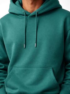 เสื้อฮู้ดดี้ผู้หญิงสีเขียว ผ้าสแปนเด็กซ์/คอตตอน ทรงหลวม แขนยาว ลายตัวอักษร ระบายอากาศได้ดี เป็นมิตรกับสิ่งแวดล้อม เหมาะสำหรับฤดูหนาว - Product Image 4