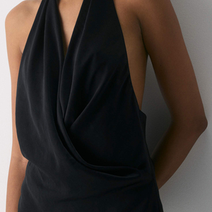 Nueva Colección de Verano, Blusa Holgada de Punto sin Mangas con Cuello Halter para Mujer, Ecológica y a la Moda - Product Image 5