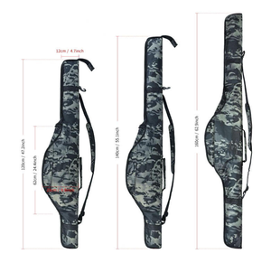Custom Camouflage Fishing Rod <b>Bag</b> Waterproof 600D Oxford Pole Carry Case Multi Compartment Shoulder Handbag OEM Wholesale - Product Image 2