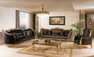 Juego de Muebles de Sala de Estar Estilo Moderno Francés, Sofá de Madera de Teca de 5 Plazas, Tamaño Personalizable, Sofá de Lujo Hecho a Mano, Nueva York - Product Image 2