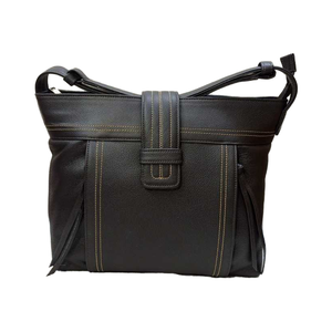 Sac à main élégant en cuir grainé imprimé écologique authentique, taille standard, fabriqué en Inde - Product Image 1