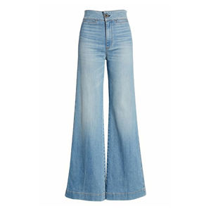 Pantalons en jean pour femmes, vente en gros, personnalisables, coupe ample, broderie et couleur sur mesure - Product Image 2