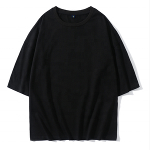 High Quality Solid Color Blanks Cotton Custom Printed Front Plus Size Round Neck Short Sleeve T-Shirt Breathable - Product Image 3