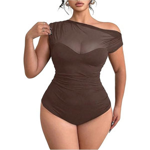 Traje de una Pieza para Mujer, Diseño Moderno y Elegante, Malla Transpirable de Alta Calidad, Textura Sólida y de Alta Gama - Product Image 4
