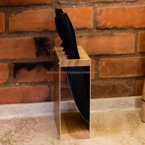 Blocs de couteaux en bois de gros-Ensemble de 20 pièces pour cuisines commerciales (quantité minimale de commande 50) - Product Image 1