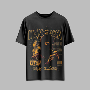 Camiseta Gráfica Oversize para Hombre, Estilo Streetwear, Algodón Lavado Ácido, con Estampado de Anime, Hombros Caídos, Corte Holgado, Casual - Product Image 2