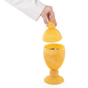 Brûleur d'encens miniature coloré en os et résine incrusté, support d'encens religieux pour le Ramadan et les cadeaux - Product Image 3