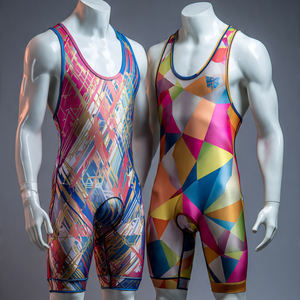 Traje de sublimación para levantamiento de pesas y lucha libre para hombre, 100% poliéster spandex, uniforme de lucha libre - Product Image 3