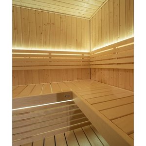 new S1620SV Variant View Medium 3-4 Person Glass Front Indoor <b>Sauna</b> Kit - Product Image 5