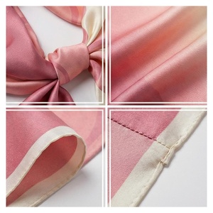 Women's <b>Square</b> <b>Silk</b> <b>Scarf</b> Color Blocking Elegant Fashion Accessory All Seasons 100% <b>Silk</b> Skin Friendly - Product Image 4