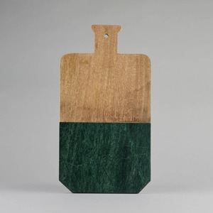 Planche à découper en marbre et bois d'acacia, plateau de service en marbre et bois avec poignée, planche à découper pour charcuterie, idéale pour la gravure laser - Product Image 4