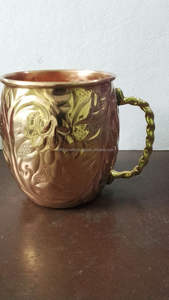 Juego de Tazas de Cobre Metálico Vintage con Tapa, Ecológico para Uso Diario en el Hogar, para la Ingesta Diaria de Agua y la Salud - Product Image 3