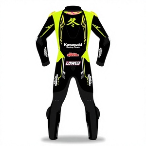 ชุดแข่งรถมอเตอร์ไซค์ Alex Lowes WSBK หนังวัว/หนังจิงโจ้ สำหรับขับขี่บนสนาม/ขี่มอเตอร์ไซค์  ชุดจั๊มสูทหนังสำหรับนักขี่มอเตอร์ไซค์/ชุดนักแข่งระดับ 2 CE Pro - Product Image 2
