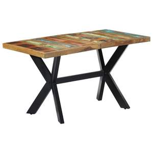 Mesa de Comedor con Varios Tonos de Madera y Elementos de Acero - Product Image 1