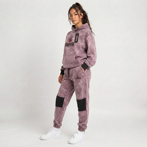 Ensemble de survêtement délavé pour femme : sweat à capuche confortable et pantalon assorti, idéal pour les loisirs, le fitness, la marche et le quotidien - Product Image 6