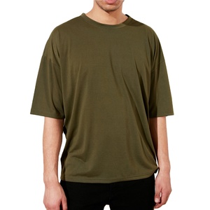 250gsm Drop Shoulder Heavyweight T-shirt Blank Cotton Streetwear Boxy Fit Oversized <b>Tshirt</b> Mens Custom Rib Neck <b>TShirts</b> for Men - Product Image 1