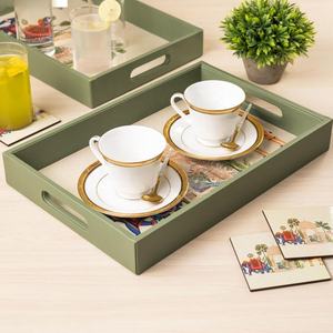 ถาดเก็บอาหารอเนกประสงค์จากเส้นใยไม้ไผ่เคลือบเงินแบบกำหนดเองได้ MOQ ต่ำ ดีไซน์หรูหรา สไตล์เวียดนาม ขายส่ง - Product Image 4