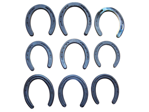 Herraduras Metálicas Forjadas en Forma de U para Caballos, 9 Piezas para Uso en Carreras, Protección de Pezuñas con Orificio Cuadrado - Product Image 1