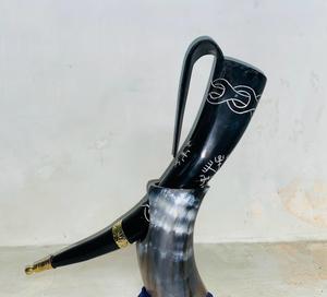 Cuerno Vikingo para Beber, Apto para Alimentos, con Soporte, Color de Cuerno Natural, Tamaño Personalizado, Estilo Romántico, Hecho a Mano, Duradero, Regalo Empresarial, Precios - Product Image 2