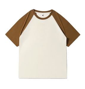 Camiseta de Hombre, Color Rojo, Logotipo Frontal, Manga Raglán, Cuello Redondo, Tejido de Punto, 100% Algodón, Transpirable, 320g, Corte Regular, Color Sólido, Informal - Product Image 2