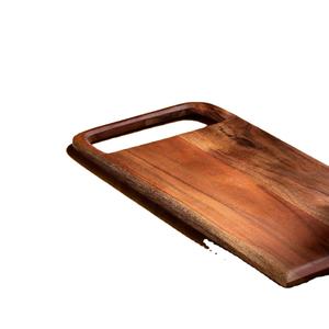 เขียงไม้ทรงสี่เหลี่ยมผืนผ้าขนาด 40 ซม. x 20 ซม. หนา 1 ซม. พร้อมด้ามจับกันลื่น ใช้กับเครื่องล้างจานได้ เป็นมิตรกับสิ่งแวดล้อม ทนทาน - Product Image 2