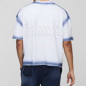 T-shirts amples décontractés pour hommes en coton tricoté 100% à manches courtes, coupe ample, style urbain, impression personnalisée, vente en gros - Product Image 2
