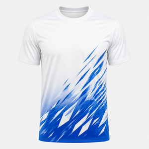 เสื้อฟุตบอลแห้งเร็วแบบกำหนดเองสำหรับผู้ชาย แขนสั้น ระบายอากาศได้ดี พิมพ์ลาย เสื้อยืดคอกลม สำหรับฝึกซ้อมและแข่งขัน - Product Image 1
