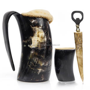 Taza de café Jarra Natural directa de fábrica, tazas para beber vikingas de estilo religioso de animales tallados de India, precio muy razonable - Product Image 2
