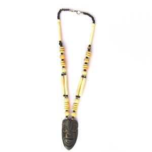 Collar de Cuentas de Colores con Colgante de Máscara y Corazón, Joyería de Moda de Estilo Étnico Unisex para Fiestas y Eventos - Product Image 2