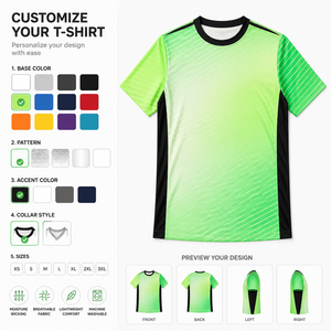 Camiseta de Manga Corta para Hombre, Estilo Juvenil Universitario, Tejido de Poliéster/Algodón de 200 Gramos, Camisetas de Fútbol al por Mayor - Product Image 4