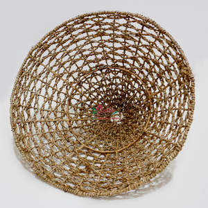 Pantalla de lámpara de cono de algas marinas naturales hechas a mano para iluminación rústica Bohemia del hogar y decoración de interiores - Product Image 4