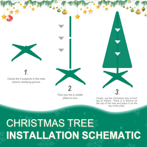 "6ft Pre-Lit Artificial Christmas <b>Tree</b> 150 <b>Lights</b> 36 Balls 6 Ribbons 1 Large Bow 18 Snowflakes for Indoor Holiday Decorating" - Product Image 3