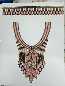 Embroidered Round Neck Collar <b>Patch</b> with Sequins <b>on</b> Net Fabric <b>Sew</b>-<b>On</b> Style for Ethnic Wear-Kurtis Blouses Sarees Gowns - Product Image 6