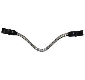 Correa de frente de cuero para caballo DIY con canal vacío para cadena de 8mm, color y tamaño personalizables, cómoda - Product Image 1