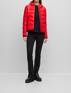 Hot selling New Arrival OEM Processing Services Puffer Jacket Trendy Color Dark Red Sports <b>Coat</b> Custom Breathable Puffer Jacket - Product Image 5