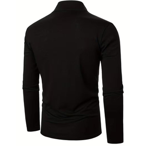 Men’s Fitted <b>Long</b> <b>Sleeve</b> Gym Shirt Quarter Zip Running <b>Training</b> Sports <b>Top</b> - Product Image 2