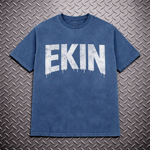 T-shirt oversize vintage en coton brut 100 % pur, 230 g/m², délavé à l'acide, coupe carrée pour femme - Product Image 1