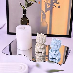 Trending Cartoon Cute Little Sheep Children Cake Candle Creative Squeezing Toy Gypsum Candle Silicone <b>Mold</b> - Product Image 4